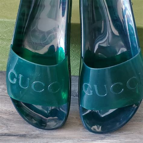 gucci transparent slides.